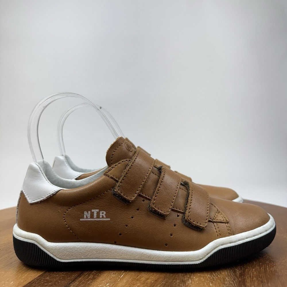Kids Naturino Cliff VL Cognac Leather Casual Sneakers Shoes EU 32 / US 1.5 Y GUC